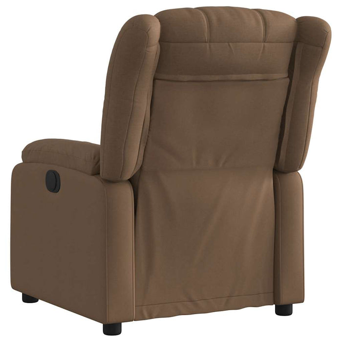 Fotoliu rabatabil electric, maro, material textil WALTI