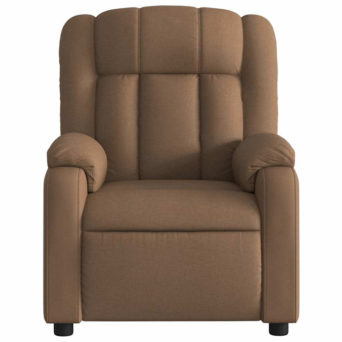 Fotoliu rabatabil electric, maro, material textil WALTI