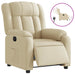 Fotoliu rabatabil electric, crem, material textil - WALTI WALTI