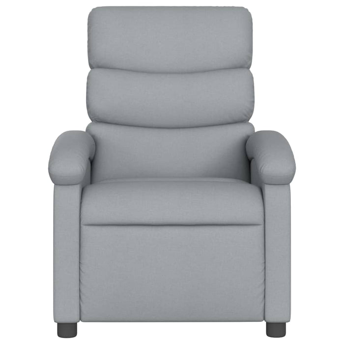 Fotoliu reclinabil cu masaj, gri deschis, material textil - WALTI WALTI