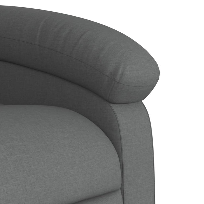 Fotoliu reclinabil cu masaj, gri închis, material textil WALTI