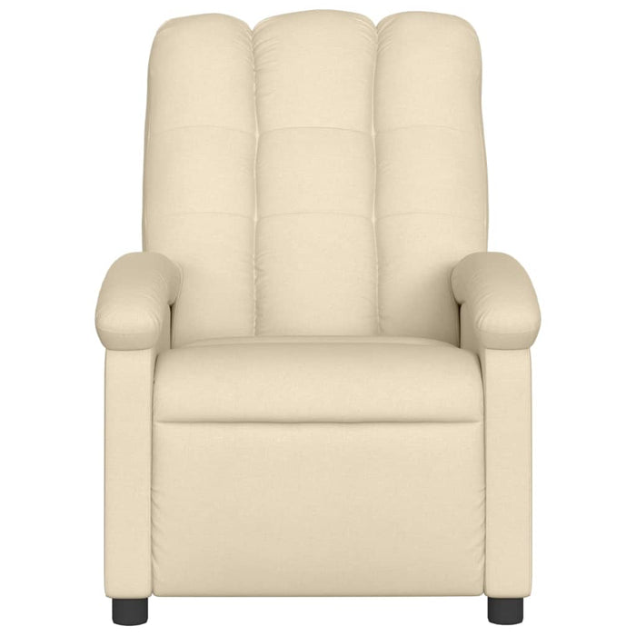 Fotoliu rabatabil, material textil crem WALTI