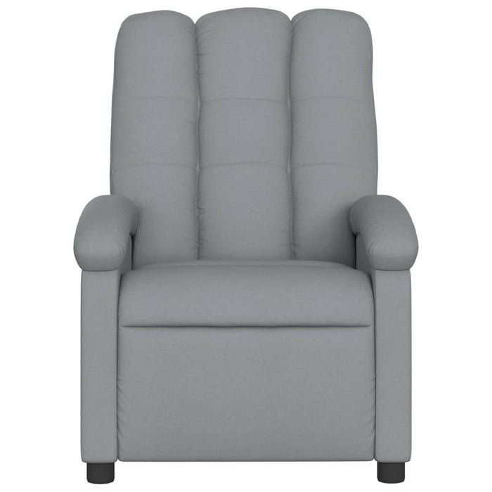 Fotoliu reclinabil cu masaj, gri deschis, material textil - WALTI WALTI
