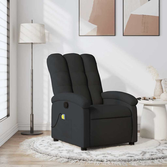 Fotoliu reclinabil cu masaj, material textil negru - WALTI WALTI