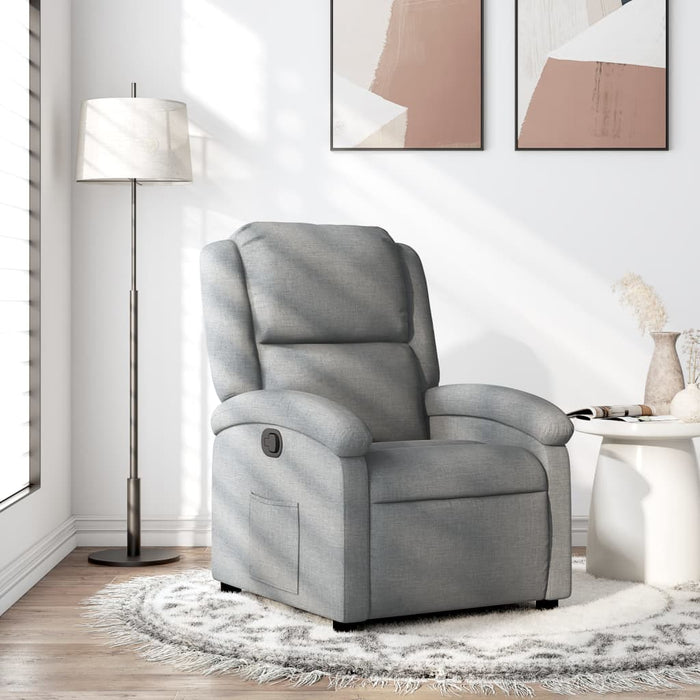 Fotoliu rabatabil gri deschis, material textil - WALTI WALTI