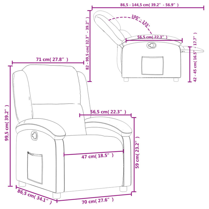 Fotoliu rabatabil, material textil crem - WALTI WALTI