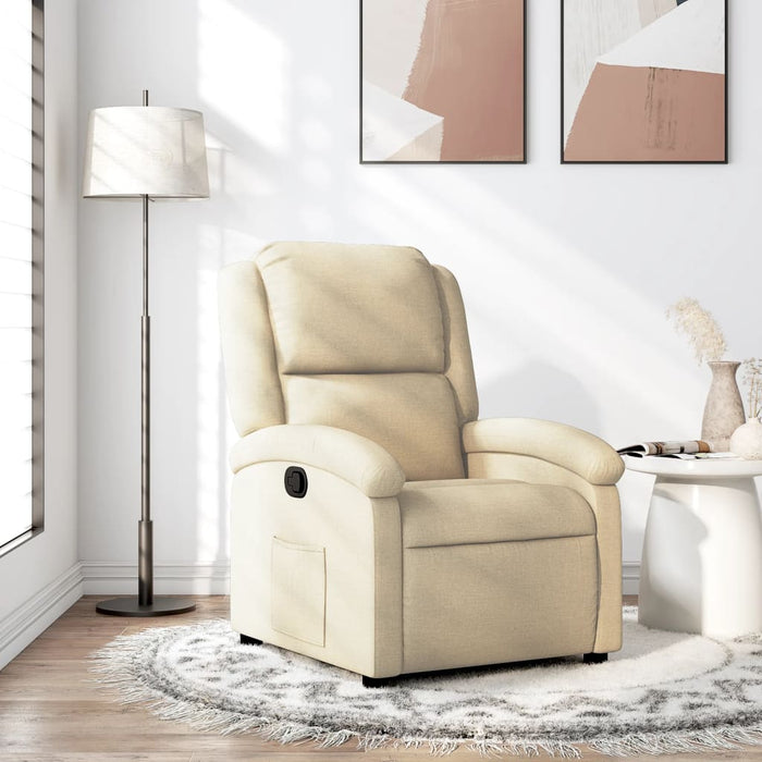 Fotoliu rabatabil, material textil crem - WALTI WALTI