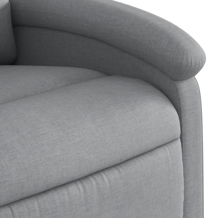 Fotoliu reclinabil cu masaj, gri deschis, material textil - WALTI WALTI