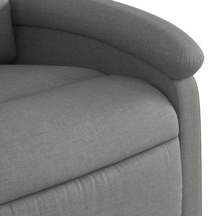 Fotoliu reclinabil cu masaj, gri închis, material textil WALTI