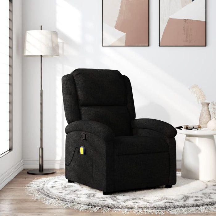 Fotoliu reclinabil cu masaj, material textil negru - WALTI WALTI