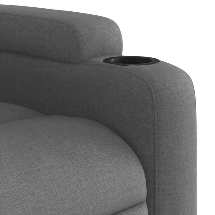 Fotoliu reclinabil cu masaj, gri închis, material textil - WALTI WALTI