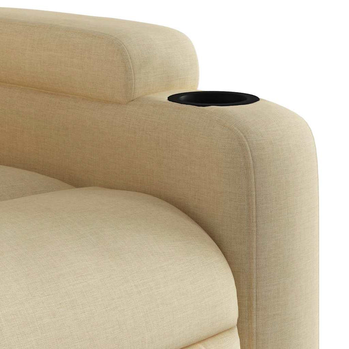 Fotoliu reclinabil cu masaj, material textil crem - WALTI WALTI