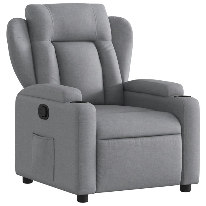 Fotoliu rabatabil gri deschis, material textil WALTI