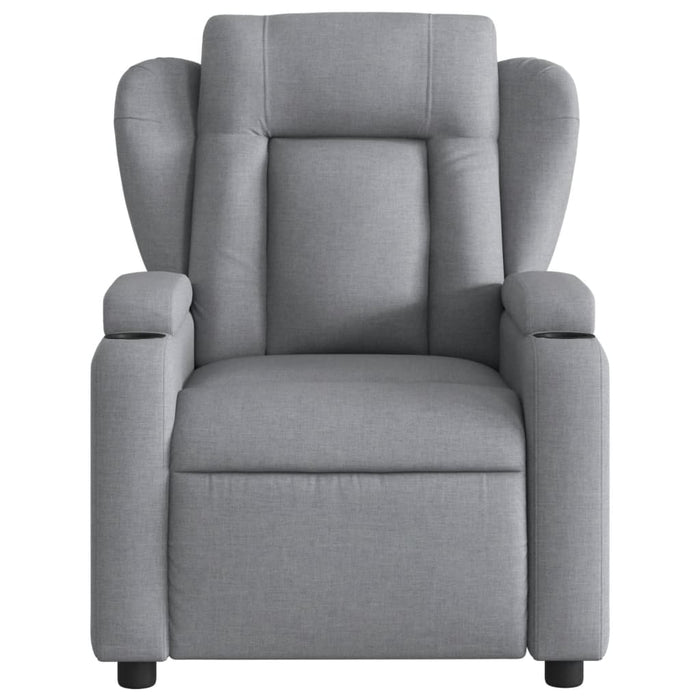 Fotoliu rabatabil gri deschis, material textil WALTI