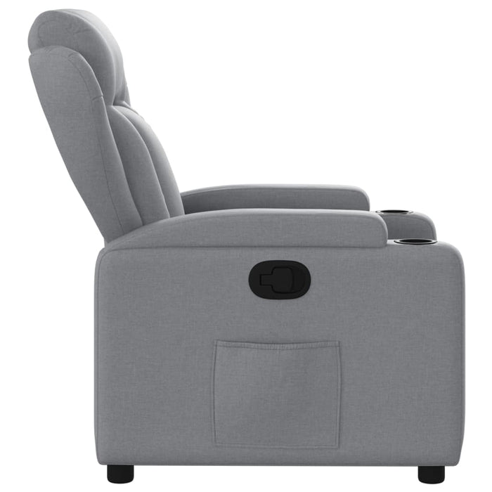 Fotoliu rabatabil gri deschis, material textil WALTI