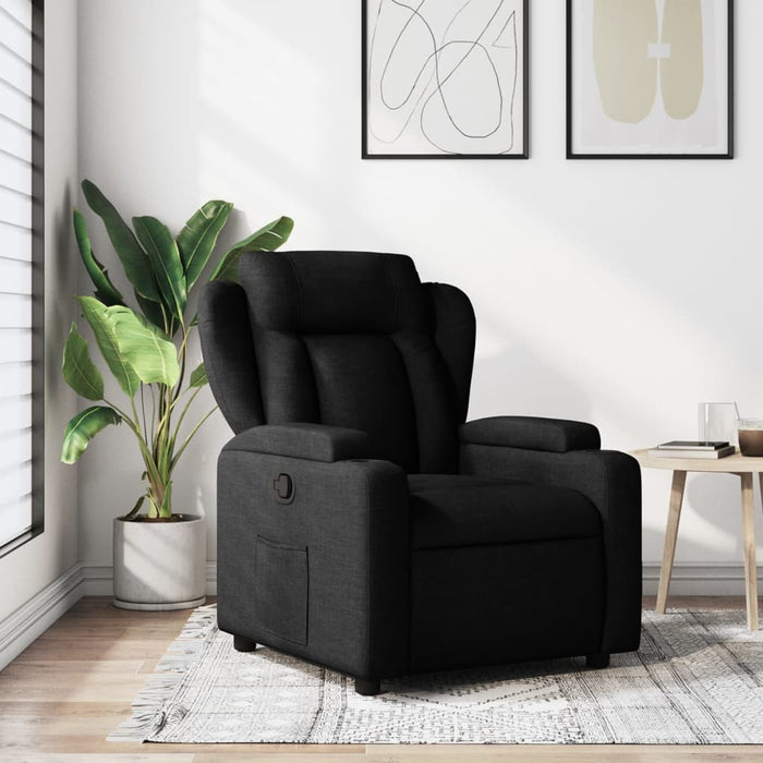 Fotoliu rabatabil din material textil negru - WALTI WALTI