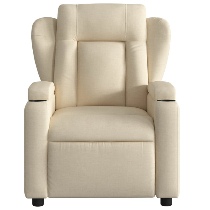 Fotoliu rabatabil, material textil crem WALTI