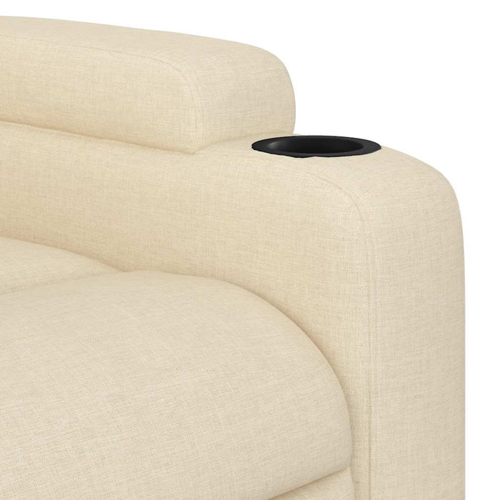 Fotoliu de masaj reclinabil, material textil crem - WALTI WALTI