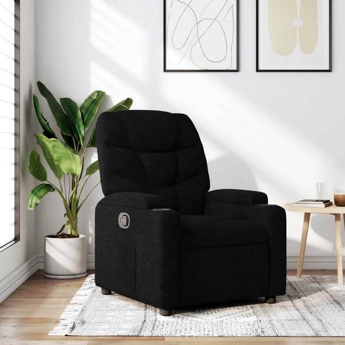 Fotoliu rabatabil din material textil negru - WALTI WALTI