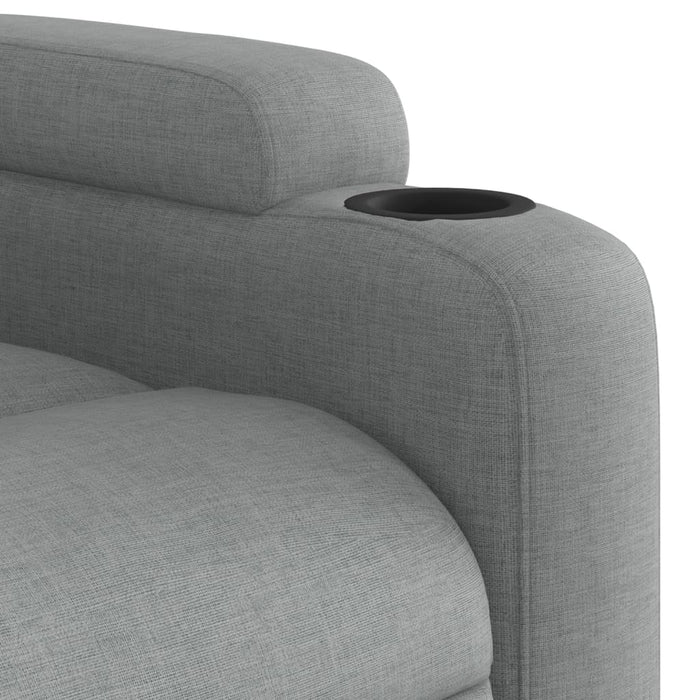 Fotoliu reclinabil cu masaj, gri deschis, material textil - WALTI WALTI