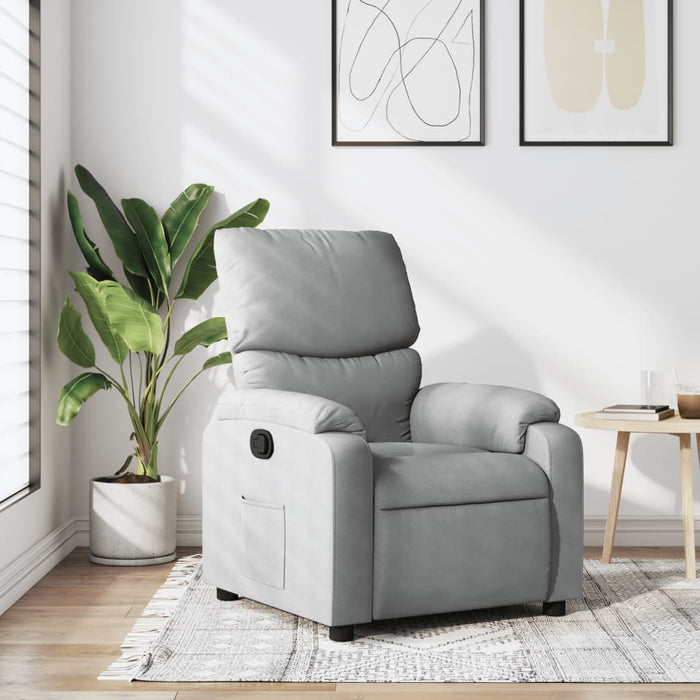 Fotoliu rabatabil gri deschis, material textil - WALTI WALTI