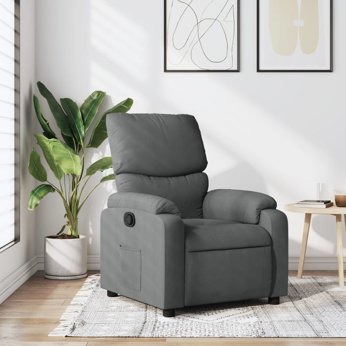 Fotoliu rabatabil gri închis, material textil - WALTI WALTI