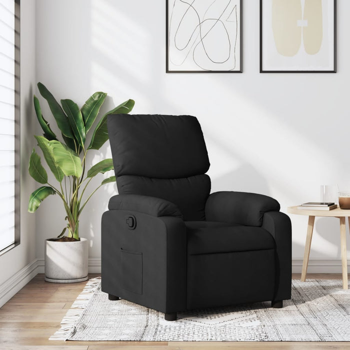 Fotoliu rabatabil din material textil negru - WALTI WALTI