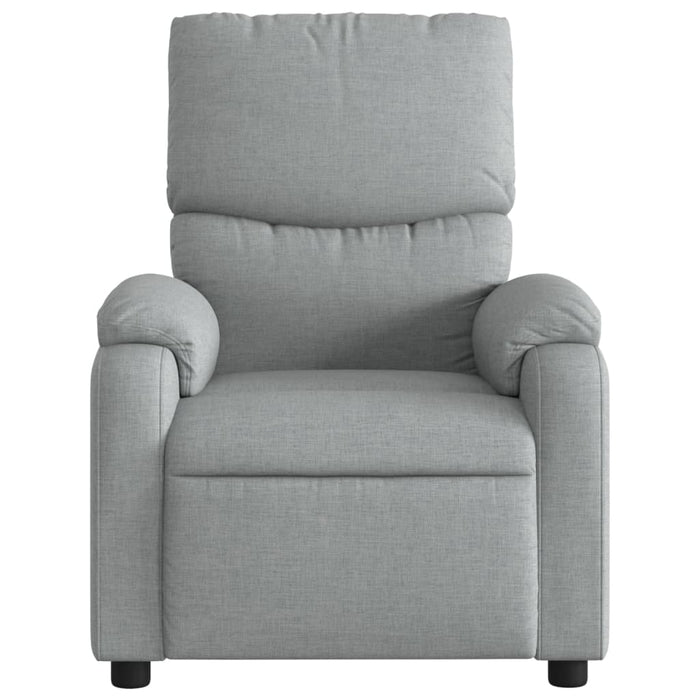 Fotoliu reclinabil cu masaj, gri deschis, material textil - WALTI WALTI