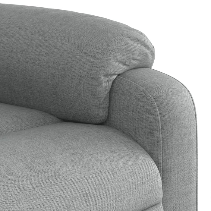 Fotoliu reclinabil cu masaj, gri deschis, material textil - WALTI WALTI