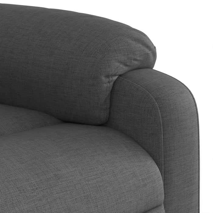Fotoliu reclinabil cu masaj, gri închis, material textil WALTI