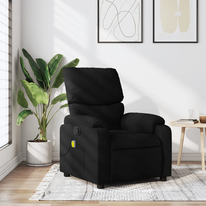 Fotoliu reclinabil cu masaj, material textil negru - WALTI WALTI