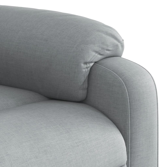 Fotoliu reclinabil cu masaj, gri deschis, material textil - WALTI WALTI