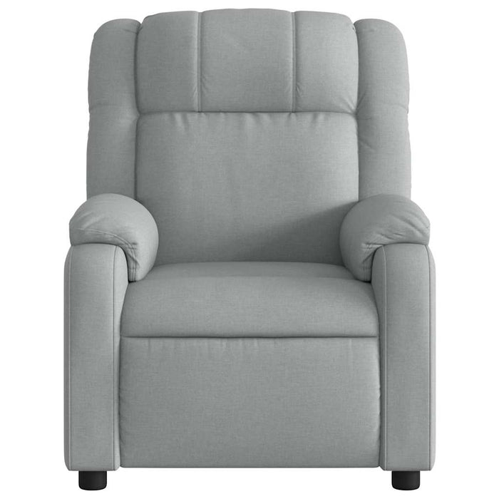Fotoliu reclinabil cu masaj, gri deschis, material textil - WALTI WALTI