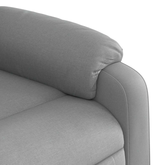 Fotoliu reclinabil cu masaj, gri deschis, material textil - WALTI WALTI