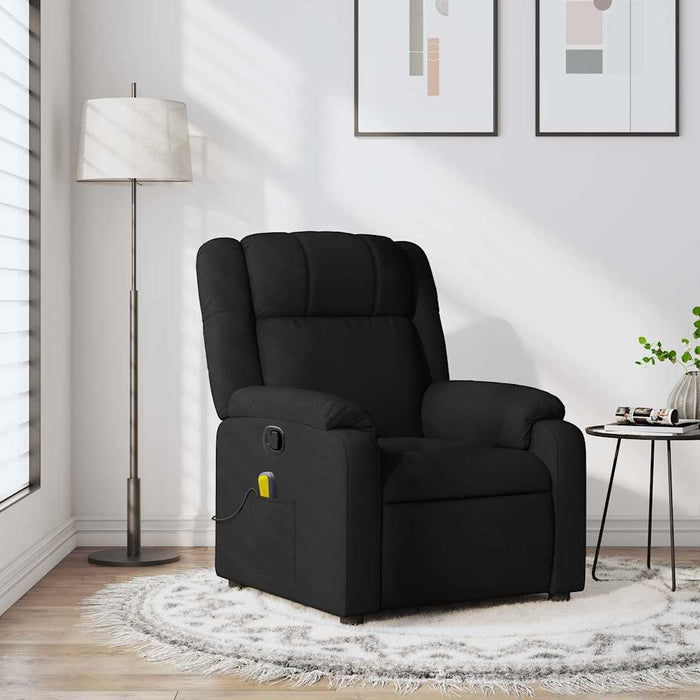 Fotoliu reclinabil cu masaj, material textil negru - WALTI WALTI
