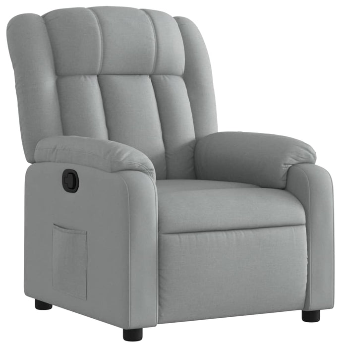 Fotoliu rabatabil gri deschis, material textil WALTI