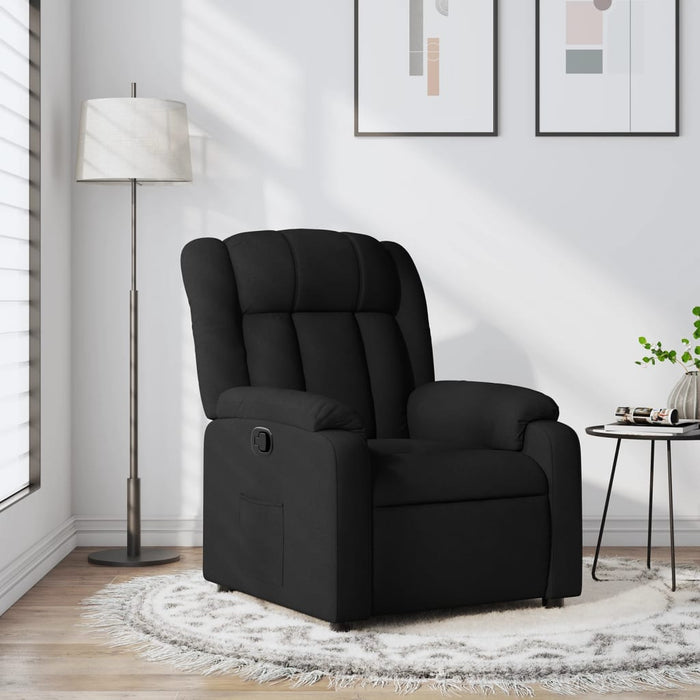 Fotoliu rabatabil din material textil negru - WALTI WALTI
