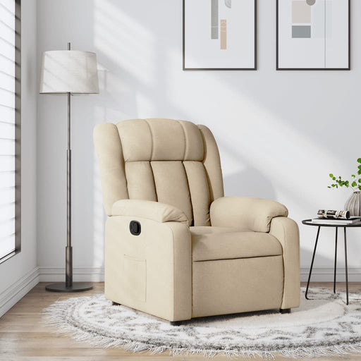 Fotoliu rabatabil, material textil crem - WALTI WALTI