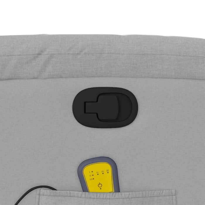 Fotoliu reclinabil cu masaj, gri deschis, material textil - WALTI WALTI