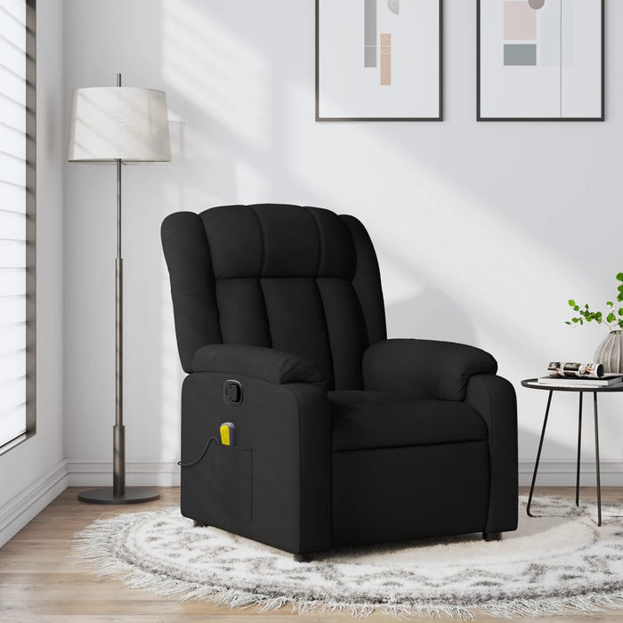 Fotoliu reclinabil cu masaj, material textil negru - WALTI WALTI