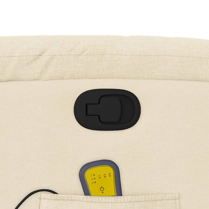 Fotoliu de masaj reclinabil, material textil crem - WALTI WALTI