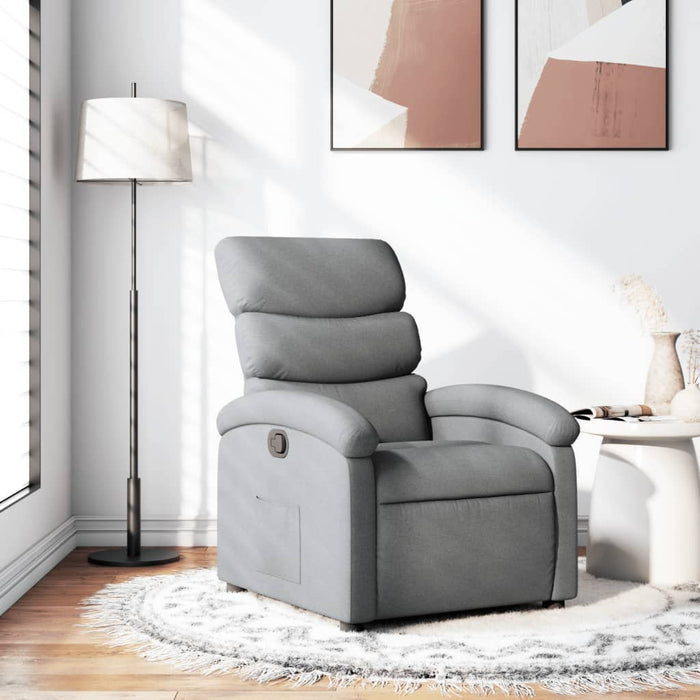 Fotoliu rabatabil gri deschis, material textil - WALTI WALTI