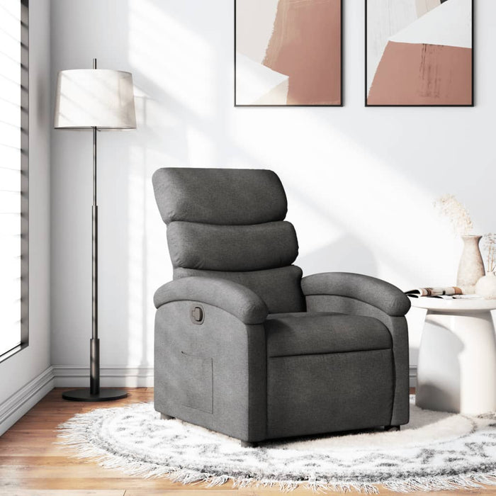 Fotoliu rabatabil gri închis, material textil - WALTI WALTI