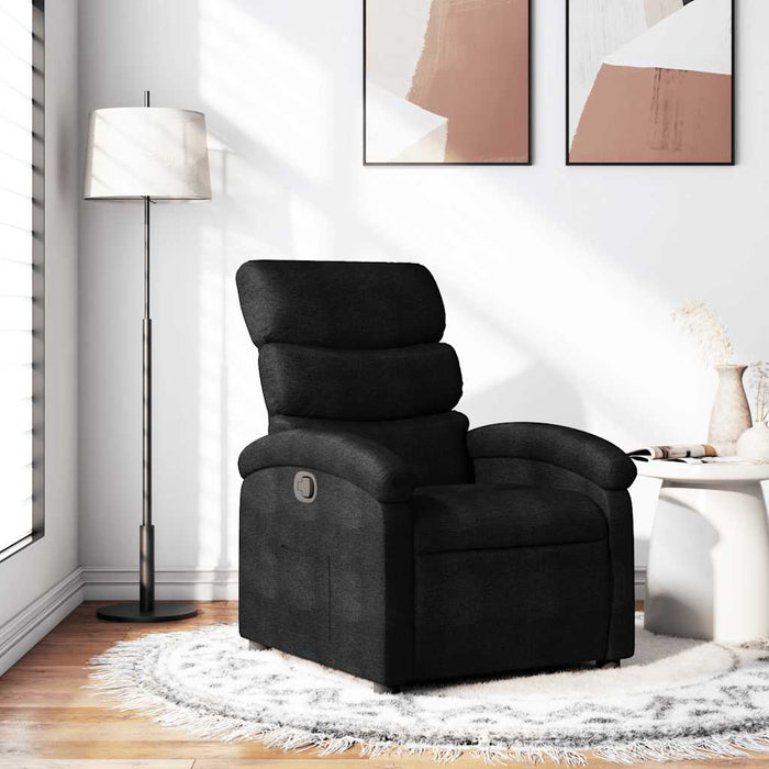 Fotoliu rabatabil din material textil negru - WALTI WALTI