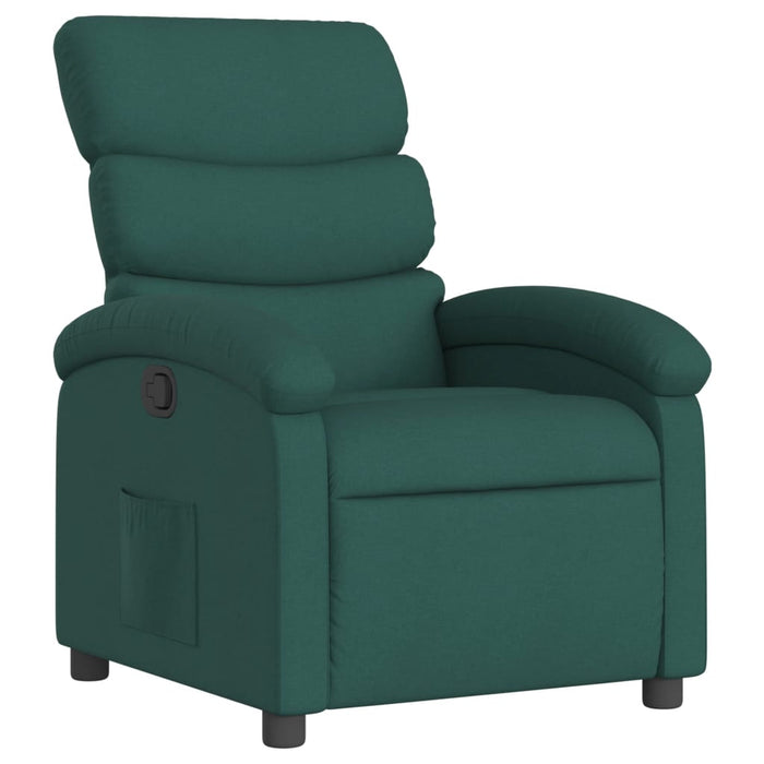 Fotoliu rabatabil verde închis, material textil - WALTI WALTI