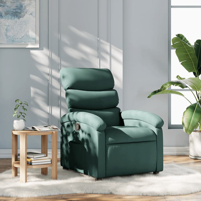 Fotoliu rabatabil verde închis, material textil - WALTI WALTI