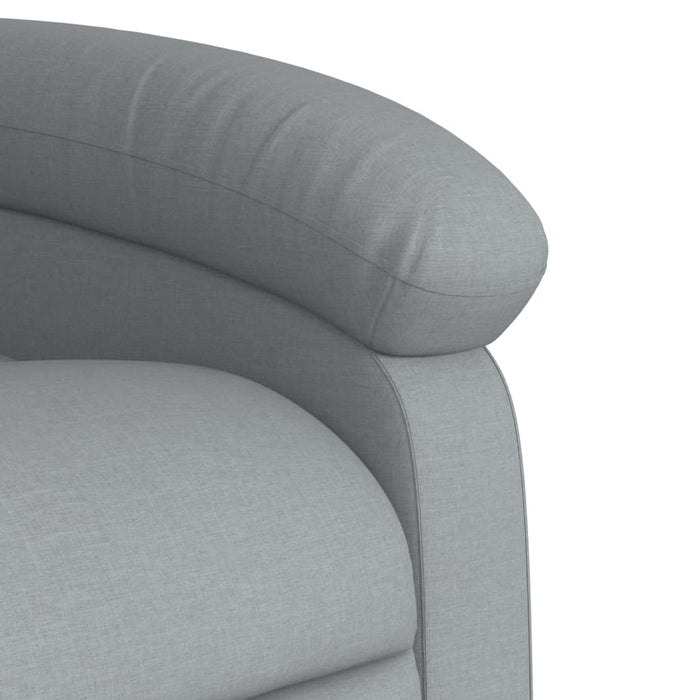 Fotoliu reclinabil cu masaj, gri deschis, material textil - WALTI WALTI