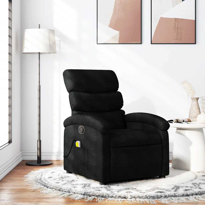 Fotoliu reclinabil cu masaj, material textil negru - WALTI WALTI
