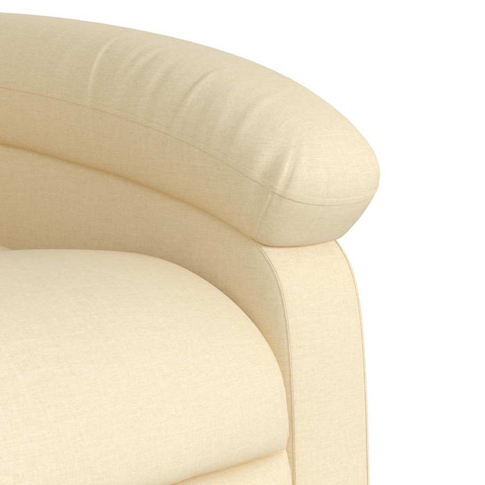 Fotoliu de masaj reclinabil, material textil crem - WALTI WALTI