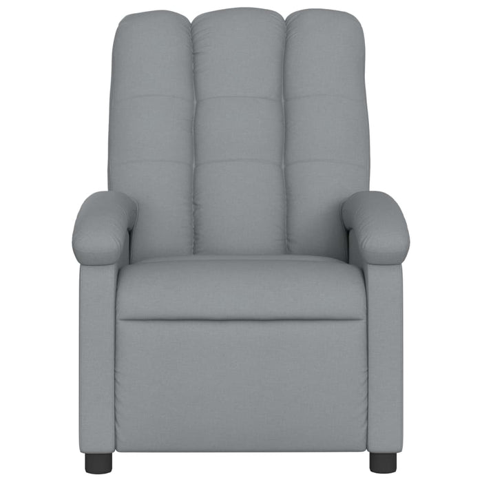 Fotoliu reclinabil cu masaj, gri deschis, material textil - WALTI WALTI